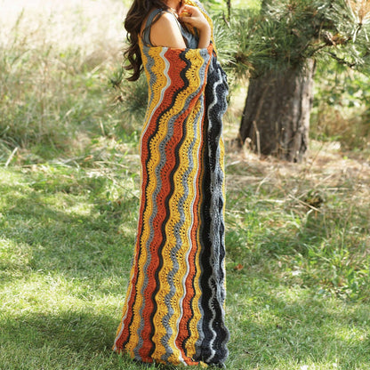 Patons Shaded Chevrons Knit Blanket Single Size