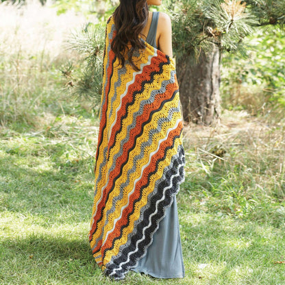 Patons Shaded Chevrons Knit Blanket Single Size