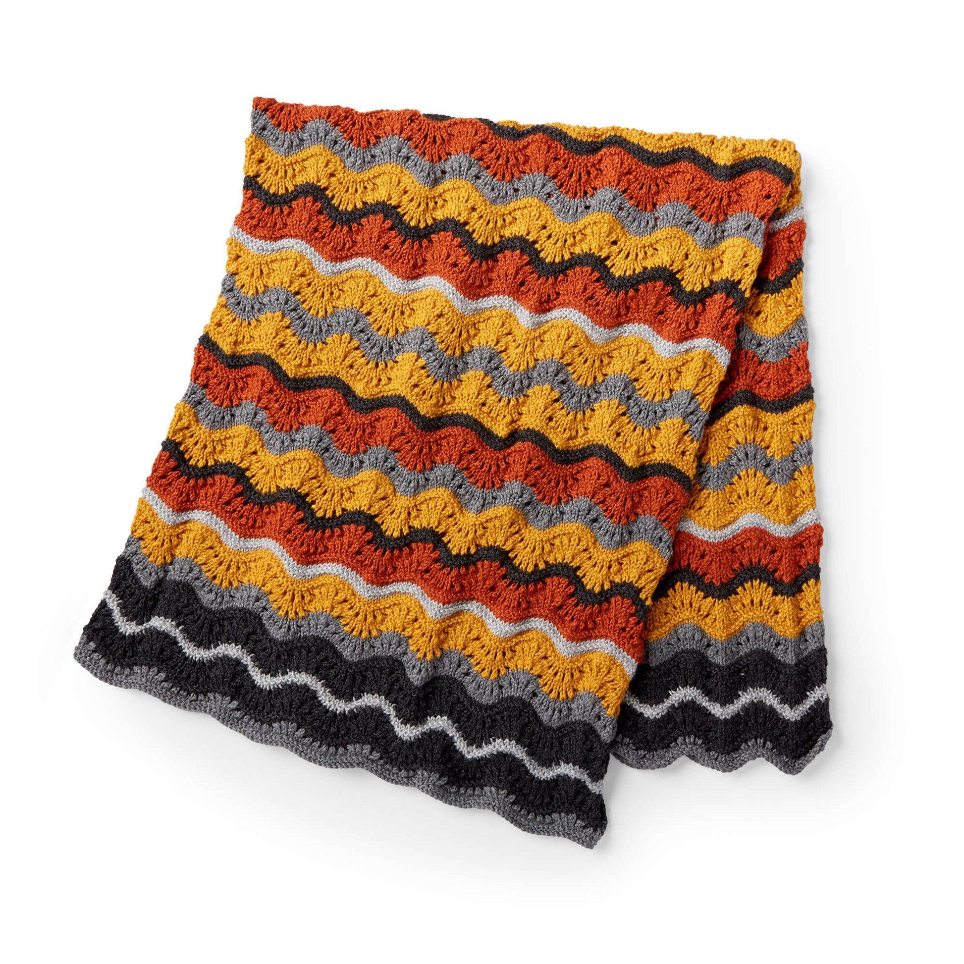Free Patons Shaded Chevrons Knit Blanket Pattern
