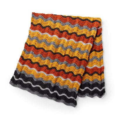 Patons Shaded Chevrons Knit Blanket Single Size