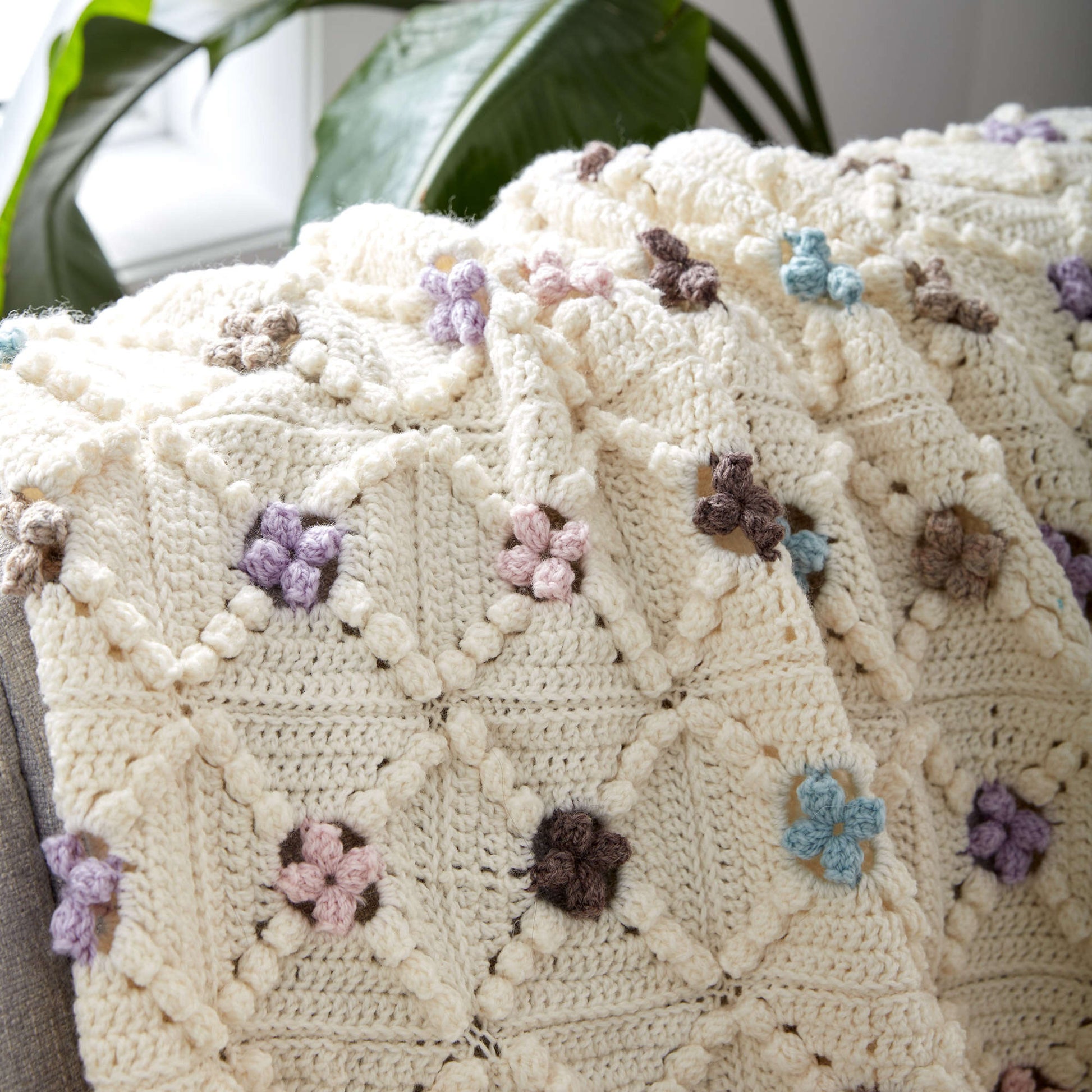 Free Patons Little Dots Will Do Ya Crochet Knit Blanket Pattern