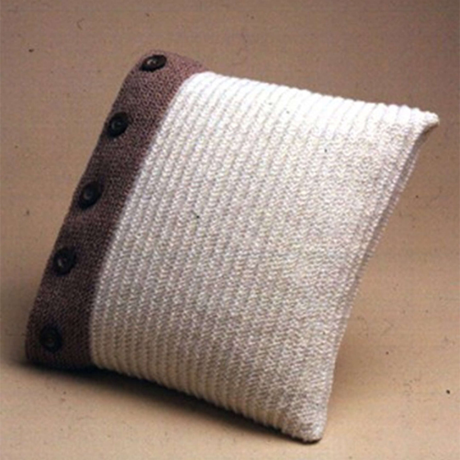 Free Patons Buttoned Up Pillow Knit Pattern