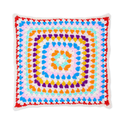 Peaches & Crème Striped Rounds Crochet Pillow Single Size