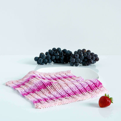 Peaches and Creme Slip Stitch Knit Dishcloth Single Size