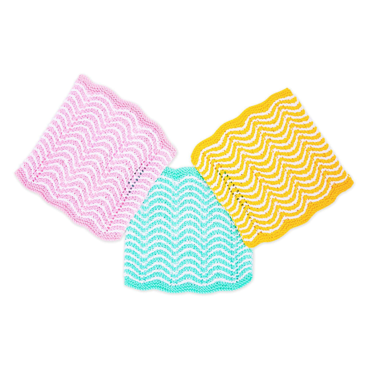 Knit Dishcloth made in Peaches & Crème Solids yarn