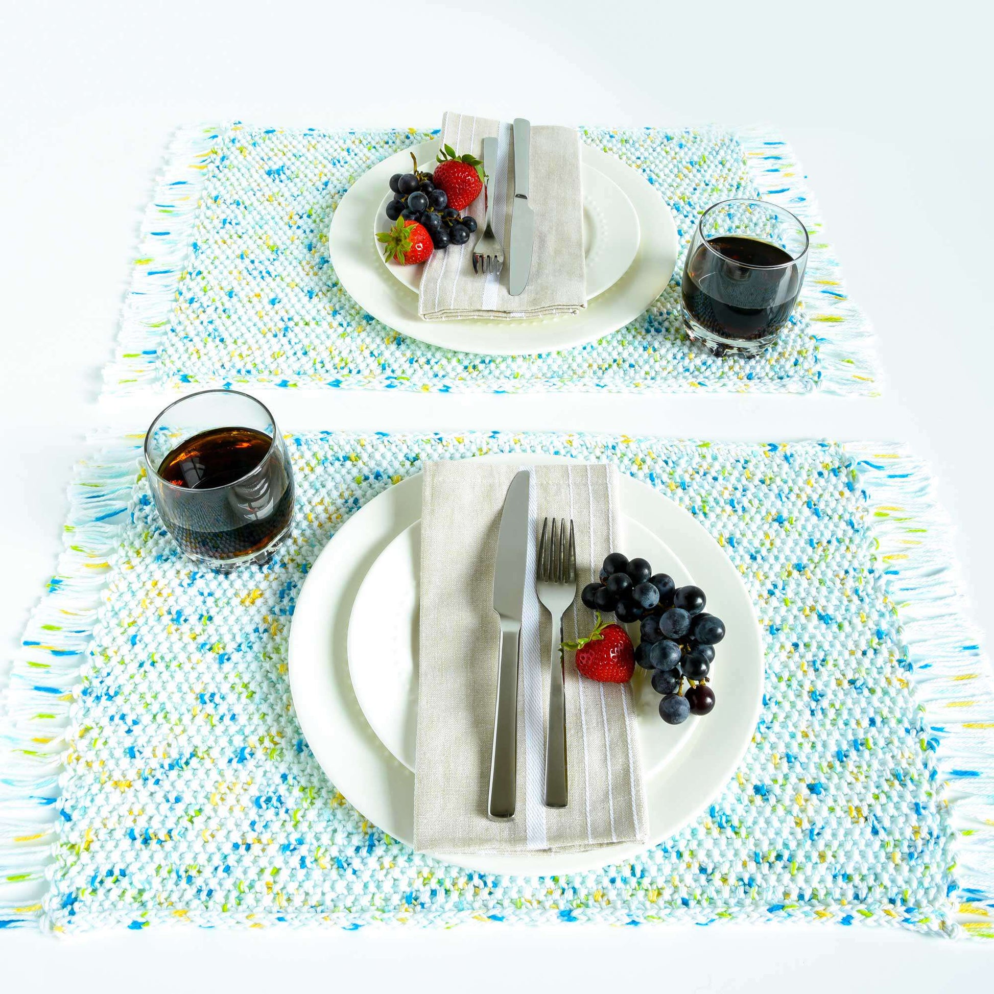 Free Peaches & Crème Sit With Me Knit Placemats Pattern