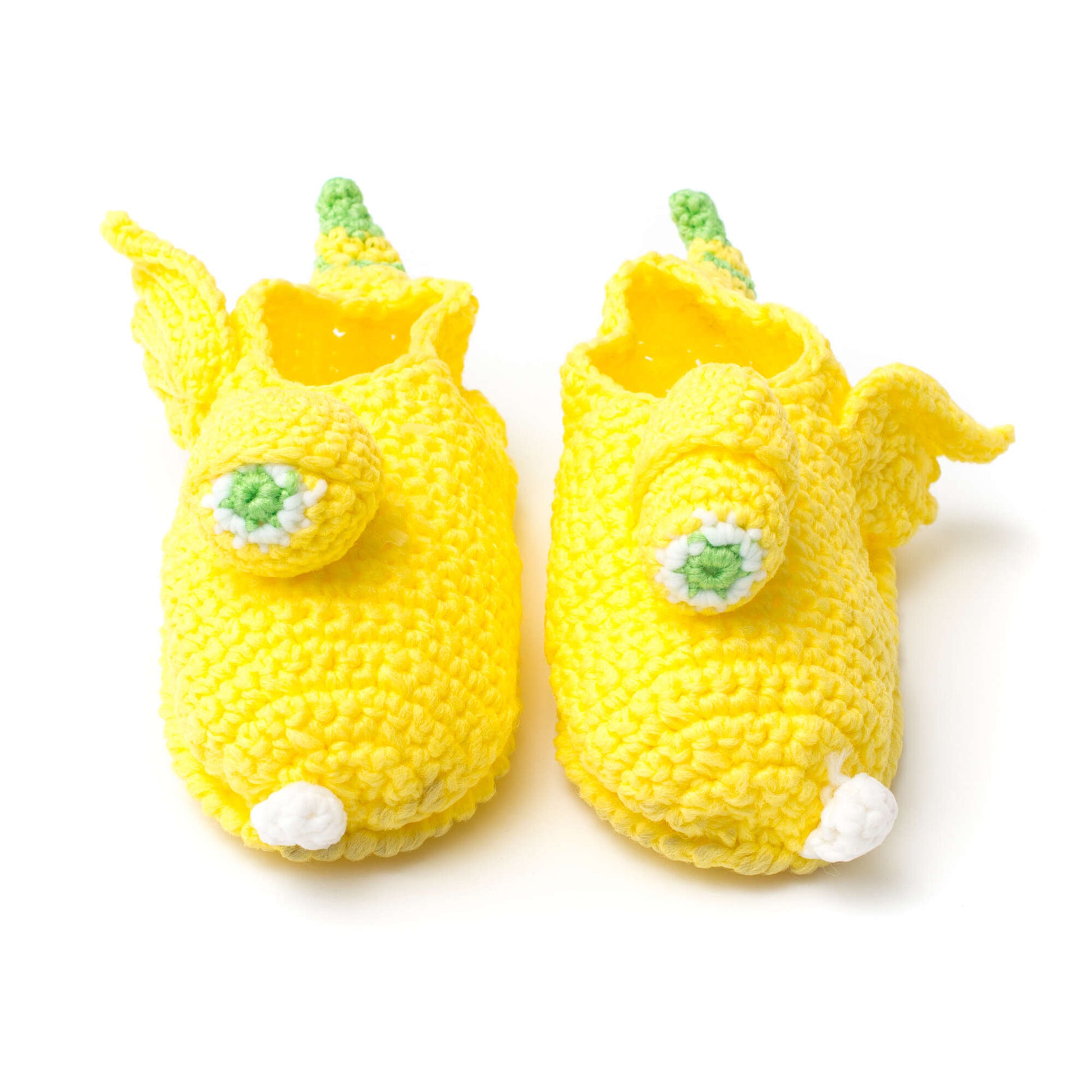 Free Phentex Crochet Yellow Monster Slippers Pattern