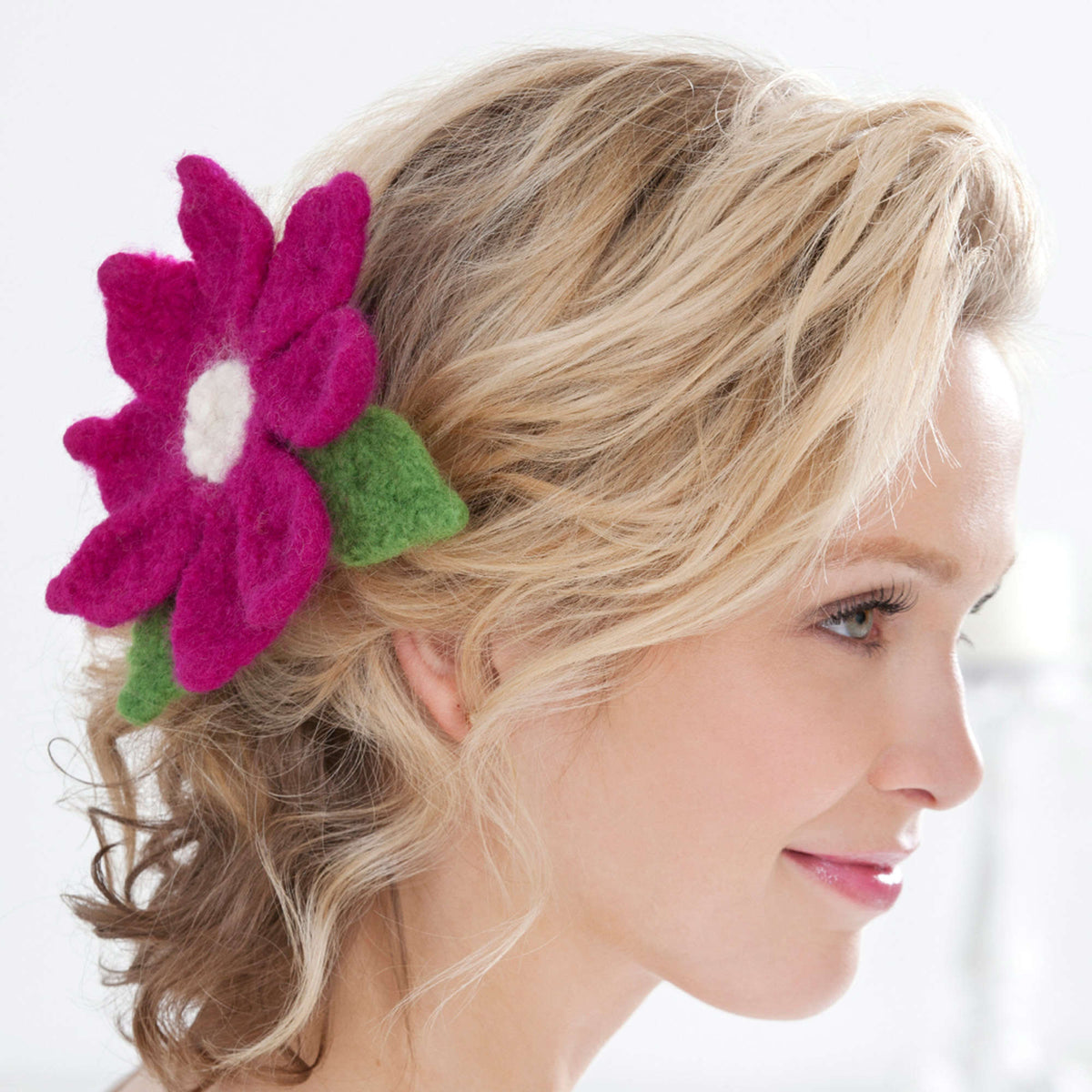 Crochet Pin made in Red Heart Full O' Sheep Yarn