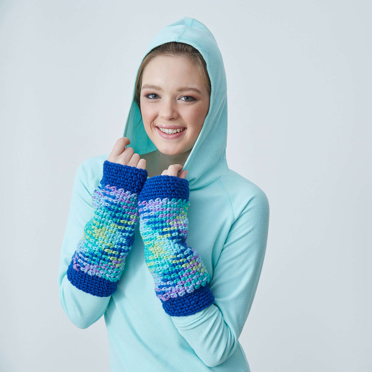 Crochet Wristers made in Red Heart Super Saver Yarn