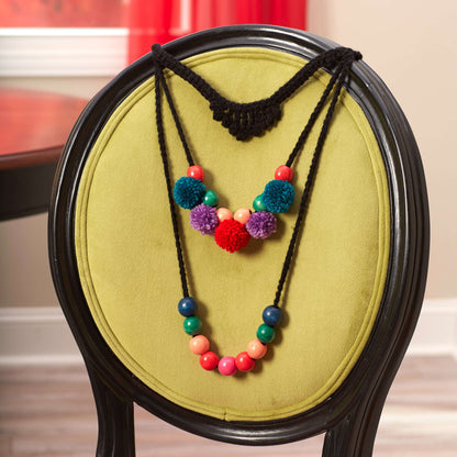 Red Heart Crochet Day of the Dead Necklaces Crochet Necklace made in Red Heart Super Saver Yarn