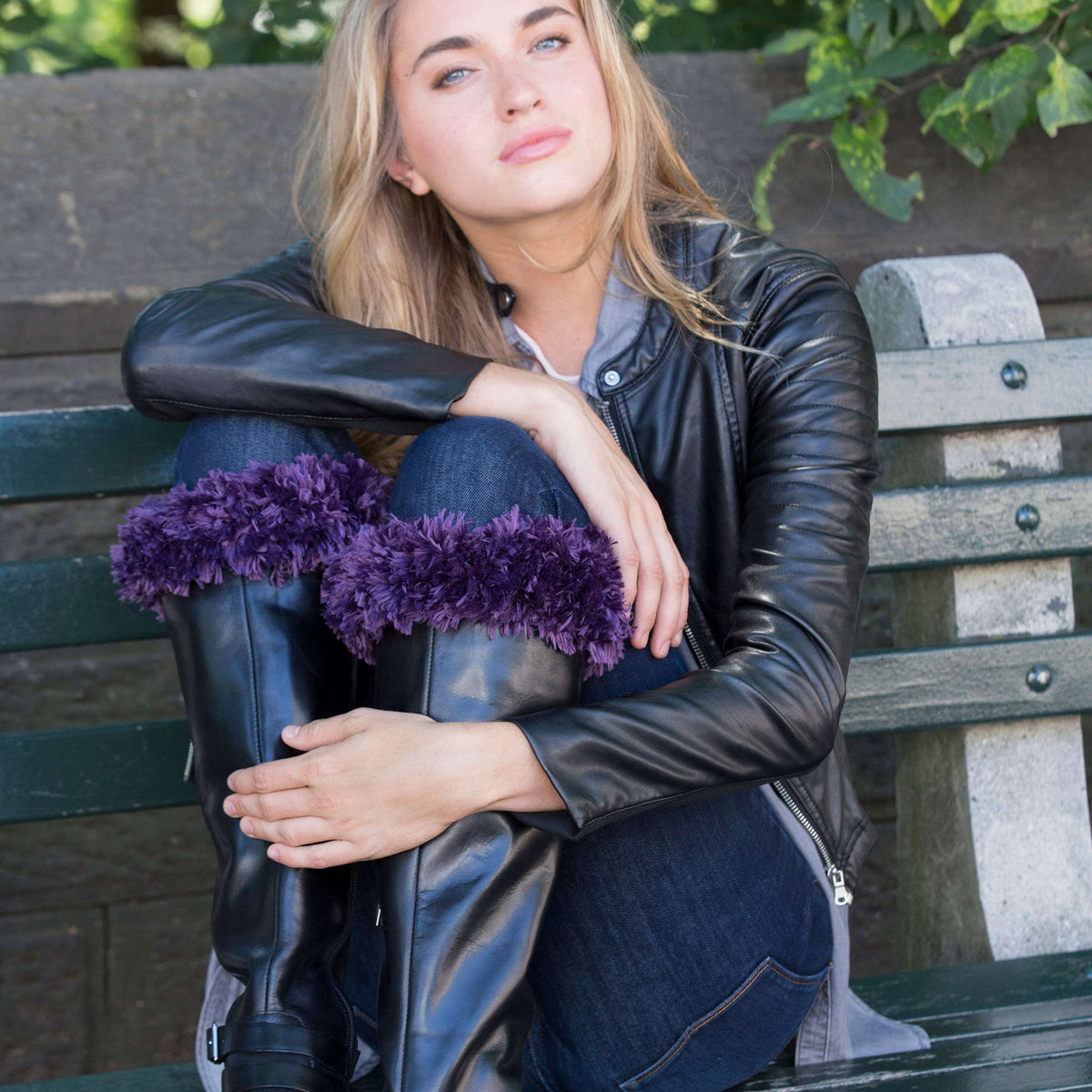 Crochet Boot Topper made in Red Heart Soft Yarn