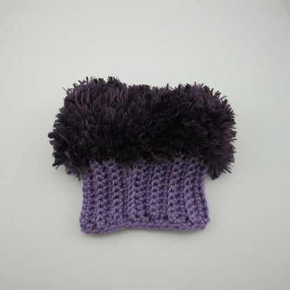 Red Heart Crochet Fur Boot Toppers Crochet Boot Topper made in Red Heart Soft Yarn