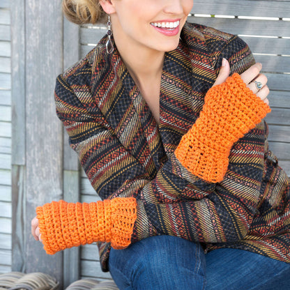 Red Heart Wristers Made Easy Crochet Made made in Red Heart With Love Yarn