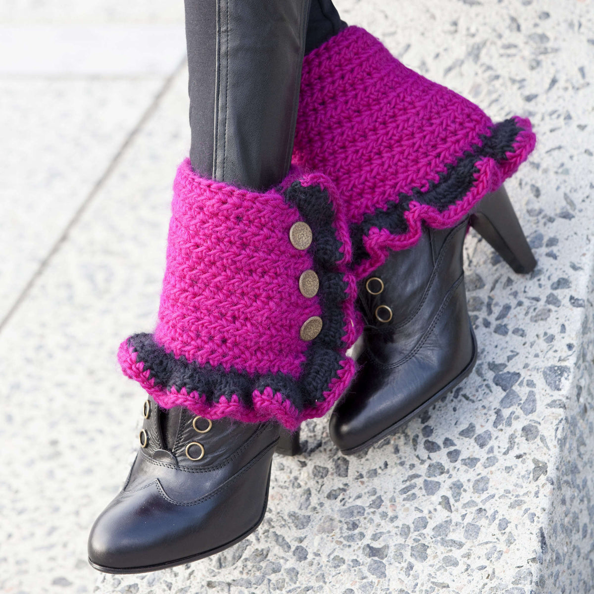 Crochet Spats made in Red Heart Full O' Sheep Yarn