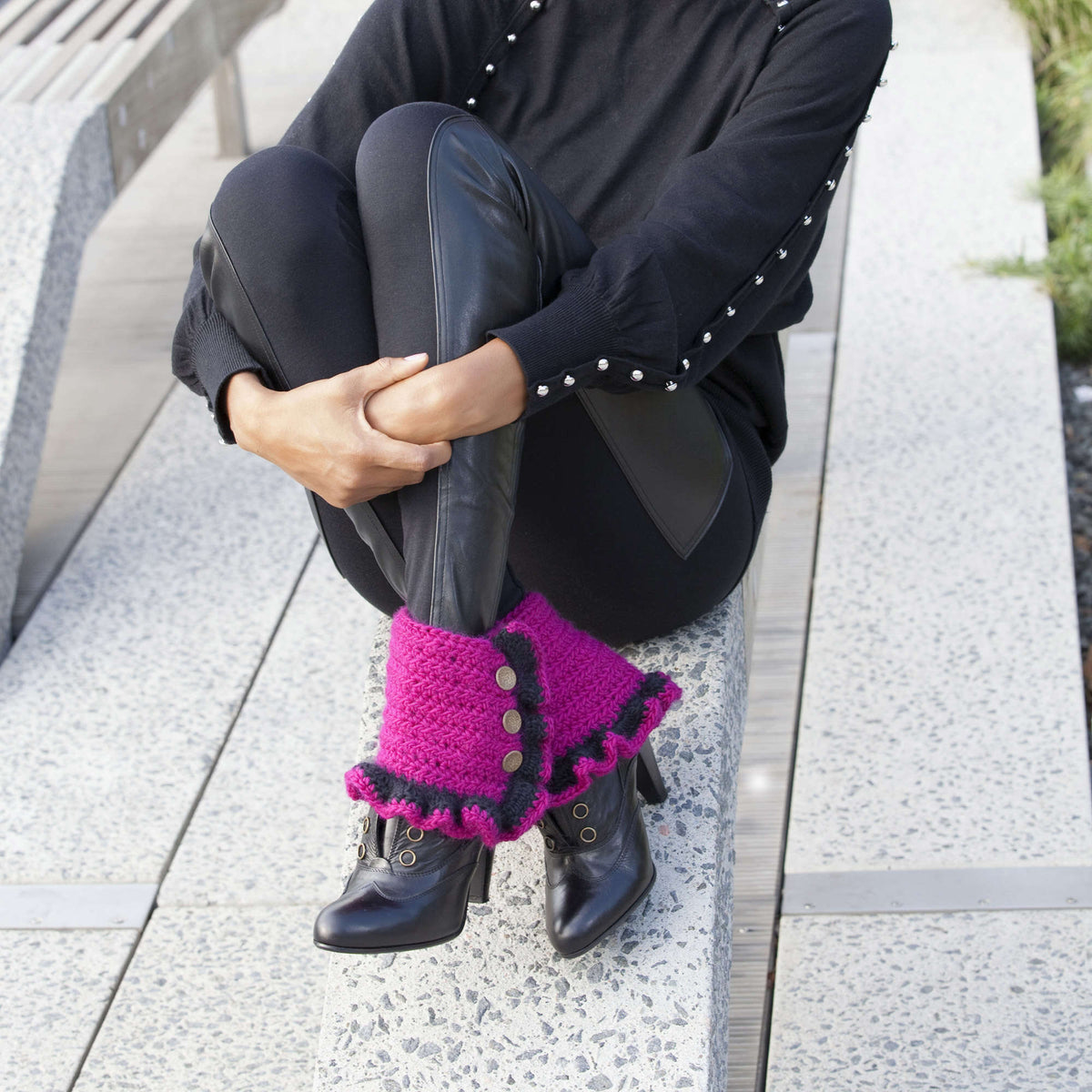 Crochet Spats made in Red Heart Full O' Sheep Yarn