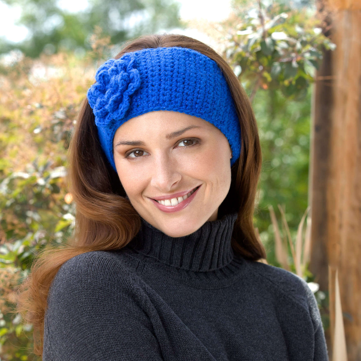 Free Easy Red Heart Flower Headband Crochet Pattern 