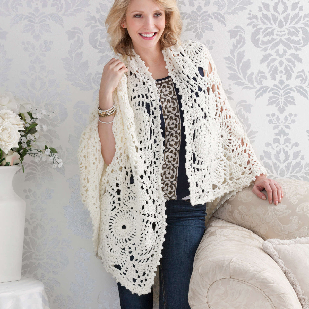 Crochet Throw made in Red Heart Super Saver Yarn