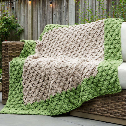 Red Heart Vintage Flowers Crochet Blanket Tea Leaf