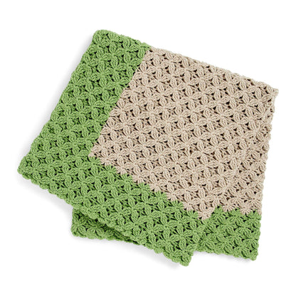 Red Heart Vintage Flowers Crochet Blanket Tea Leaf