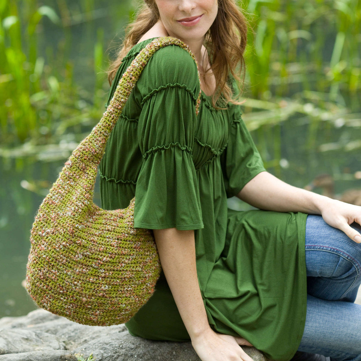 Crochet Bag made in Red Heart Artesano Yarn