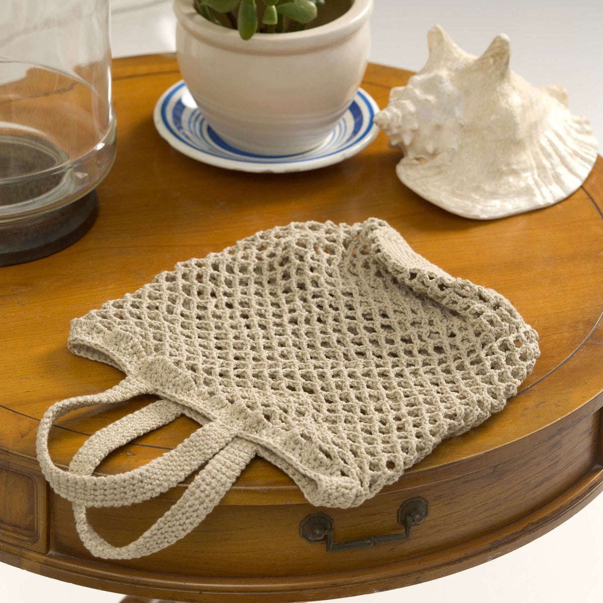 Crochet Bag made in Red Heart Eco-Cotton Blend Yarn