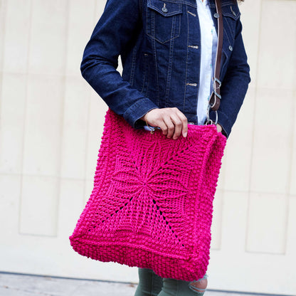 Red Heart Chic Carry-all Bag Crochet Bag made in Red Heart Chic Sheep Yarn