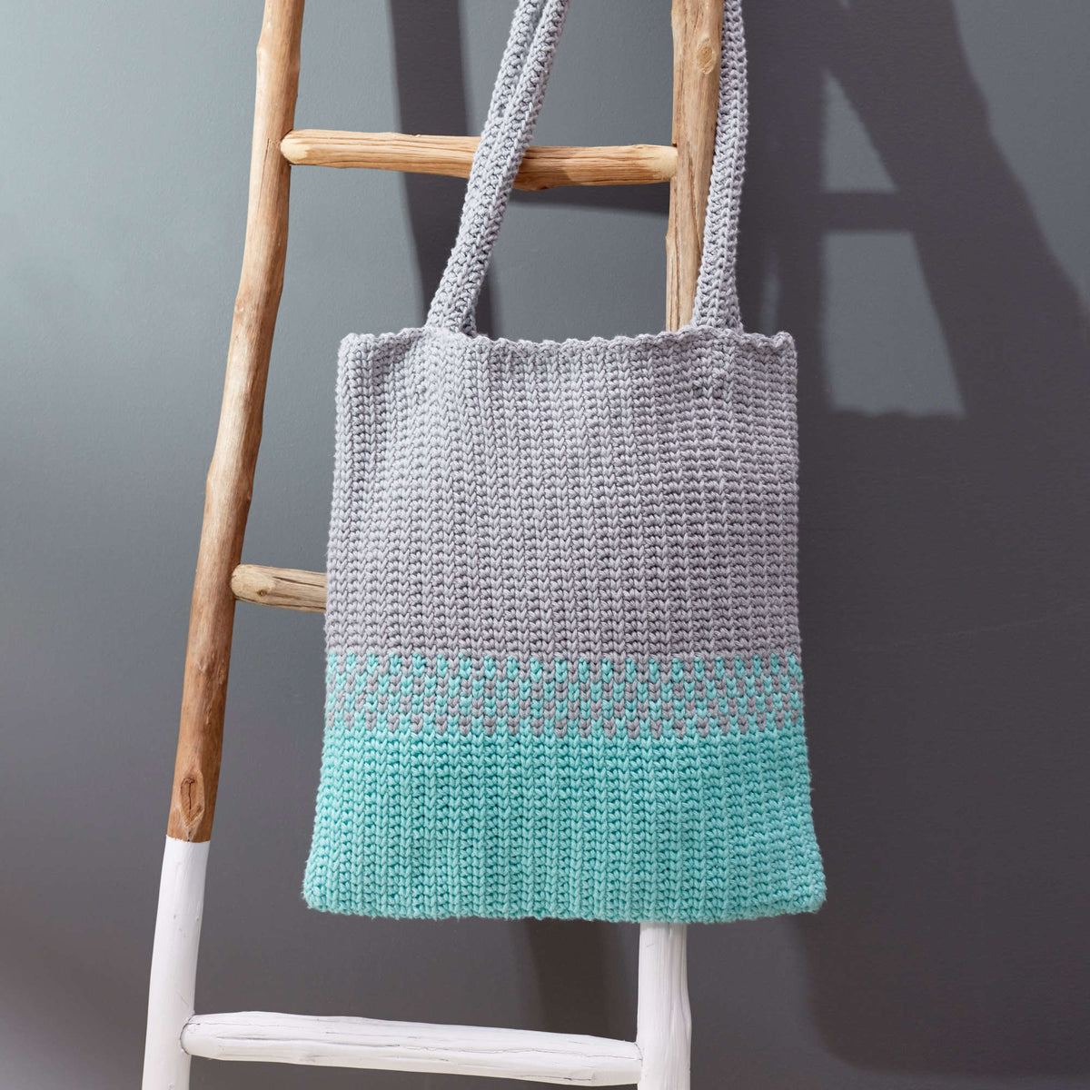 Crochet Tote Bag made in Red Heart Scrubby Smoothie Yarn