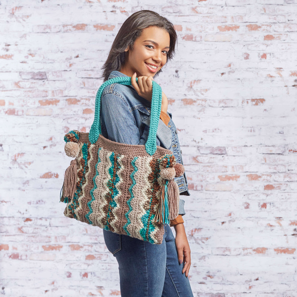 Crochet Bag made in Red Heart Super Saver Yarn