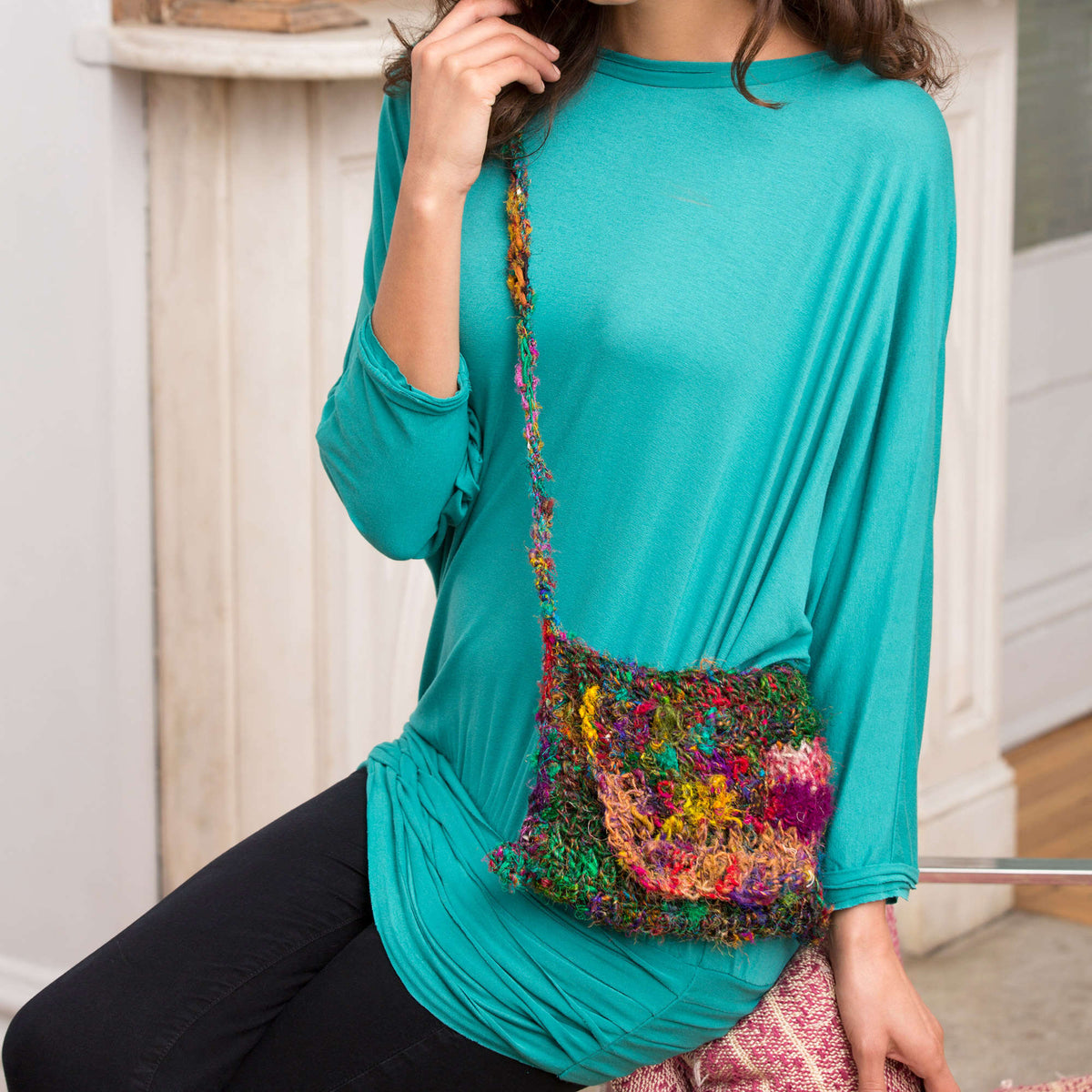 Crochet Bag made in Red Heart Boutique Yarn