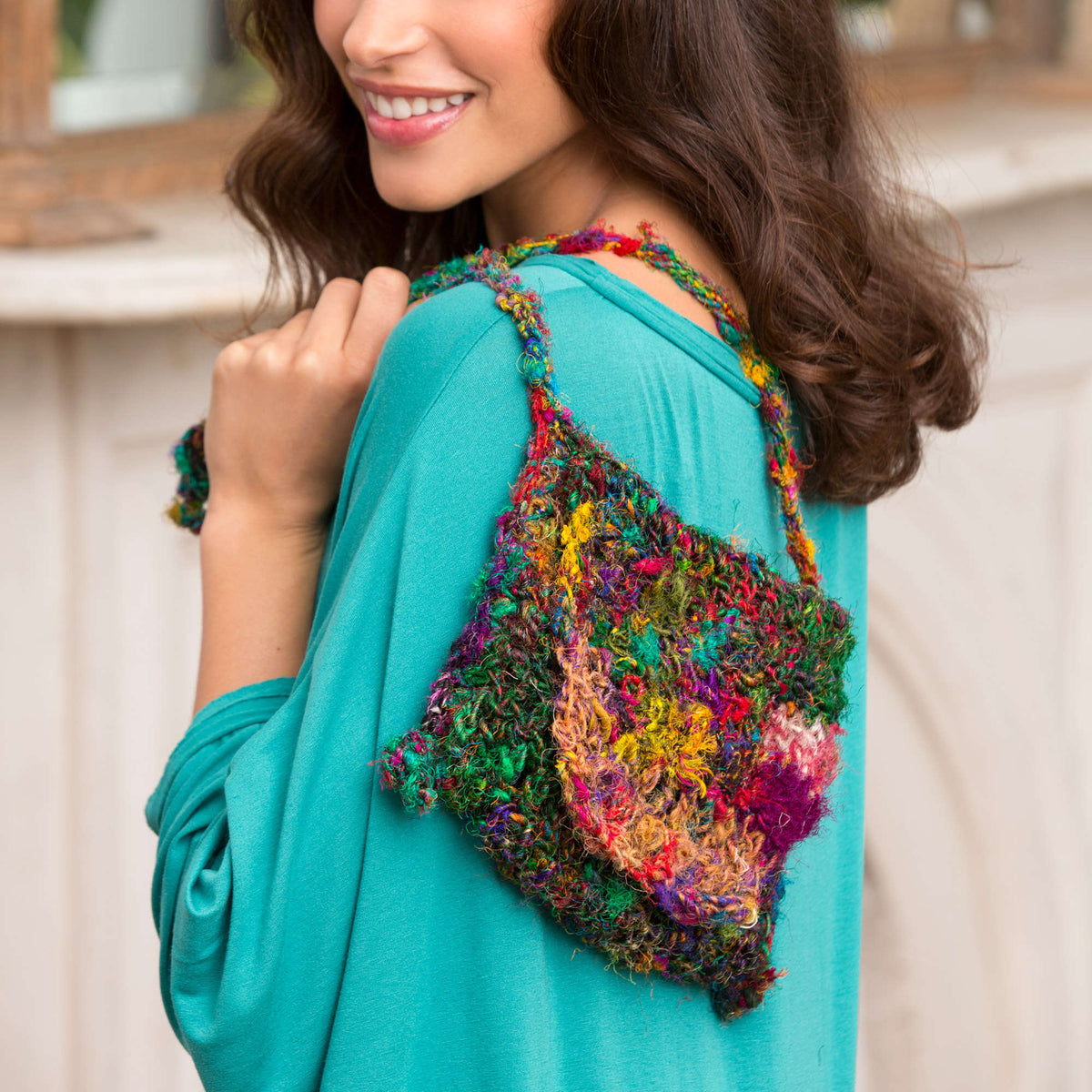 Crochet Bag made in Red Heart Boutique Yarn