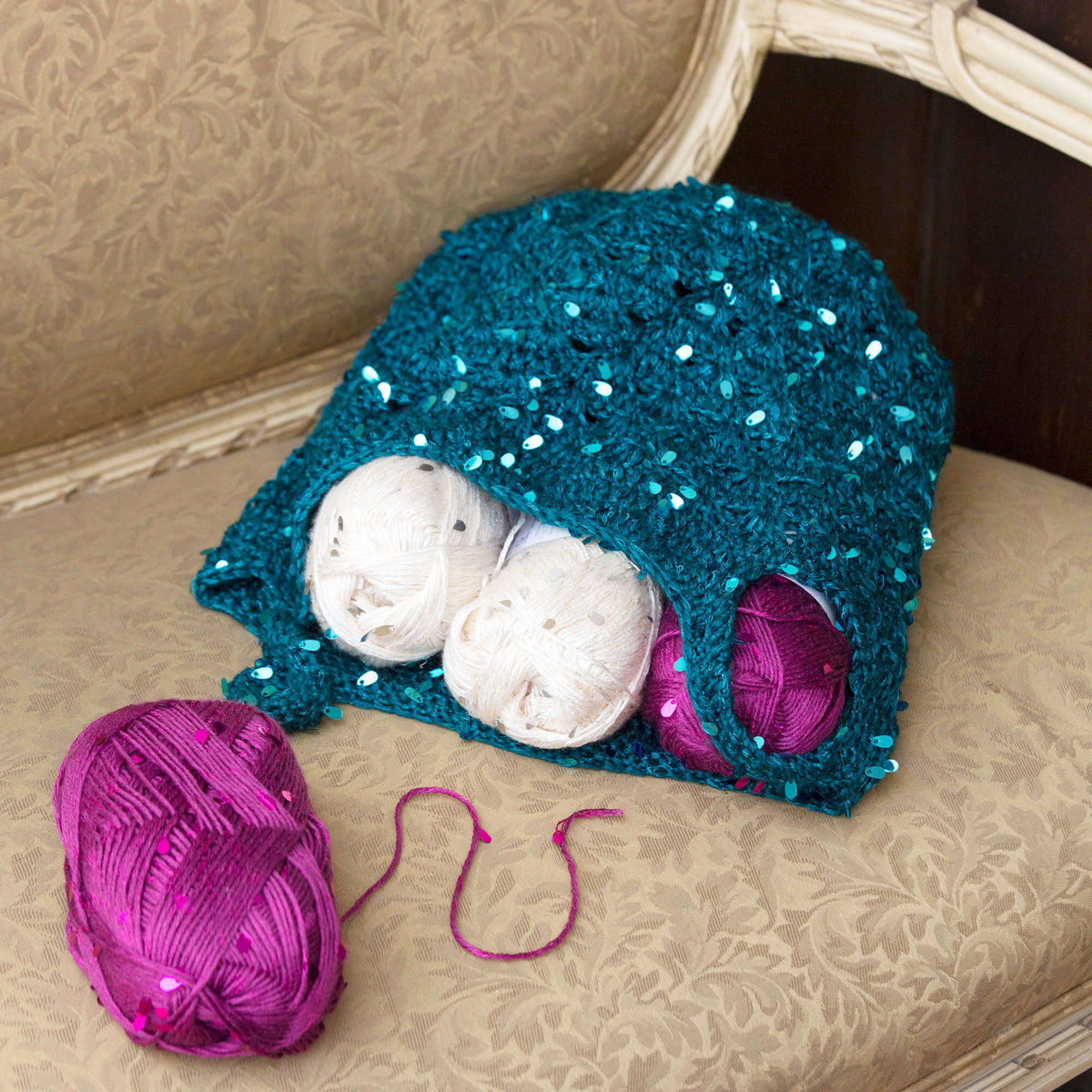 Crochet Bag made in Red Heart Boutique Yarn