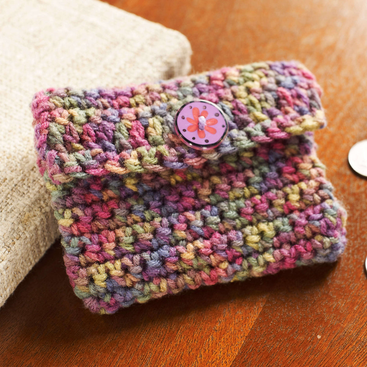Crochet Purse made in Red Heart Super Saver Yarn