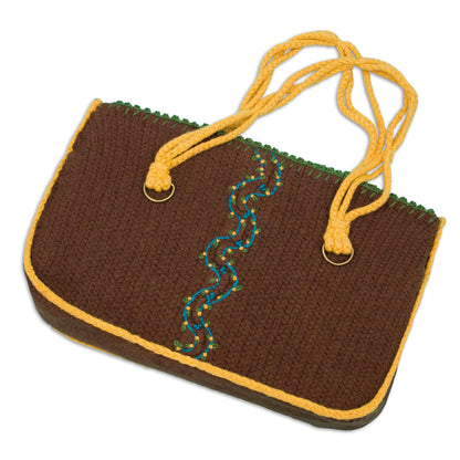 Red Heart Crochet Paisley Purse Crochet Purse made in Red Heart Bamboo Wool Yarn