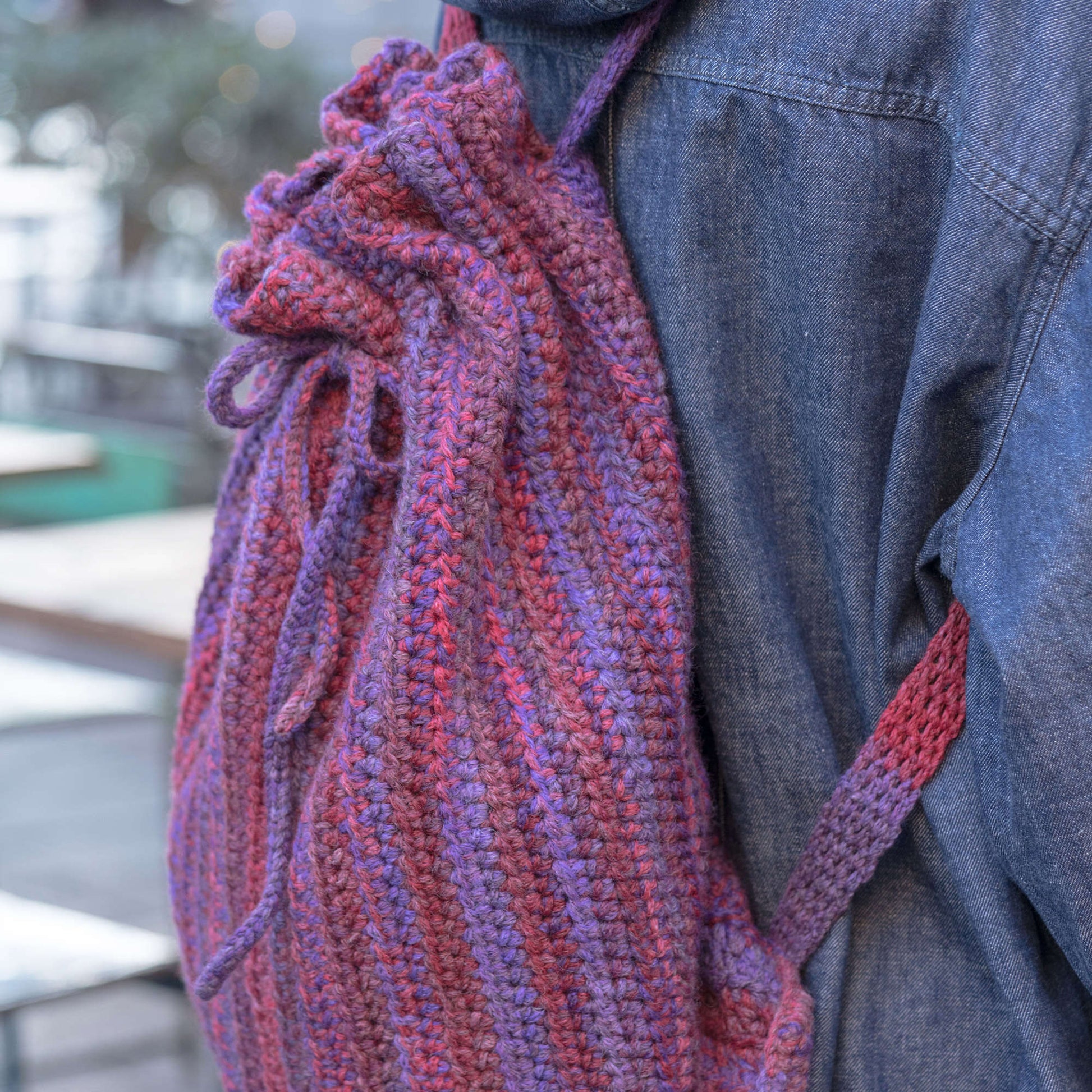 Free Red Heart Crochet Fiore Rucksack Pattern