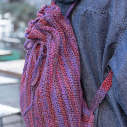 Red Heart Crochet Fiore Rucksack Crochet Bag made in Red Heart An Italian Story Ombra Yarn