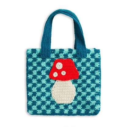 Red Heart Mushroom Check Crochet Bag Single Size