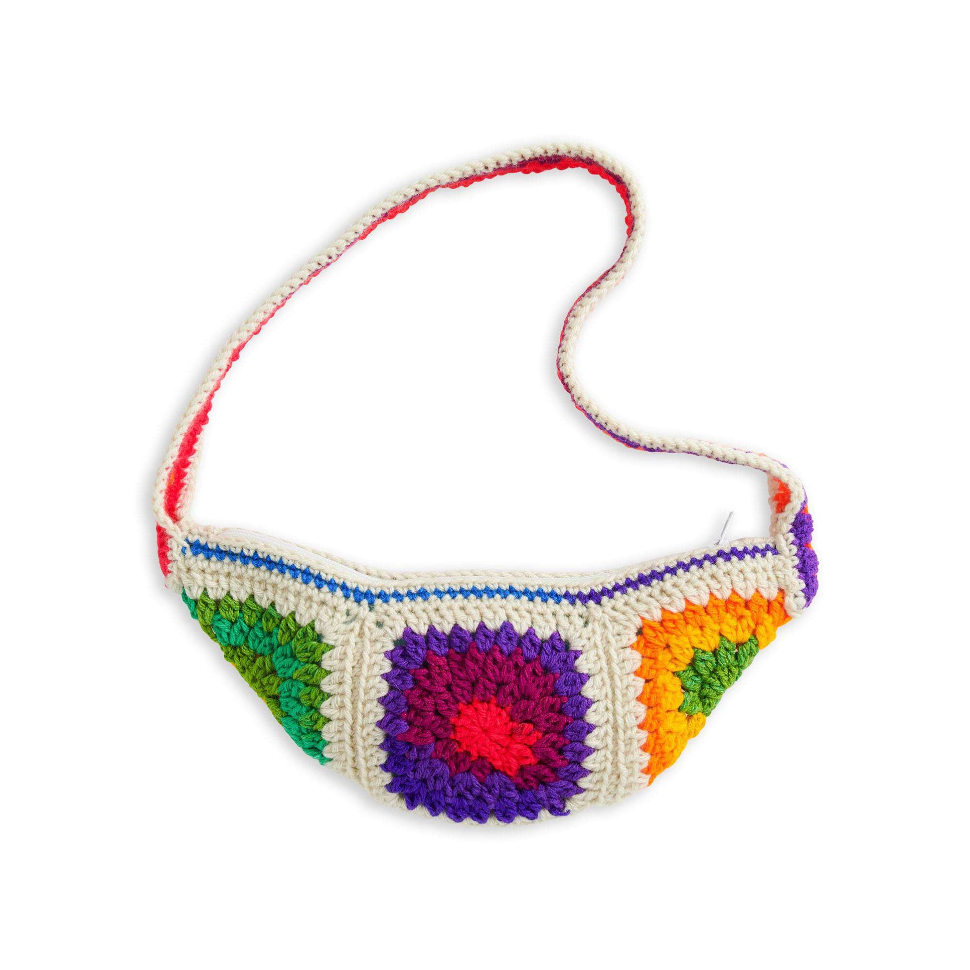 Free Red Heart Crochet Granny Fanny Bag Pattern