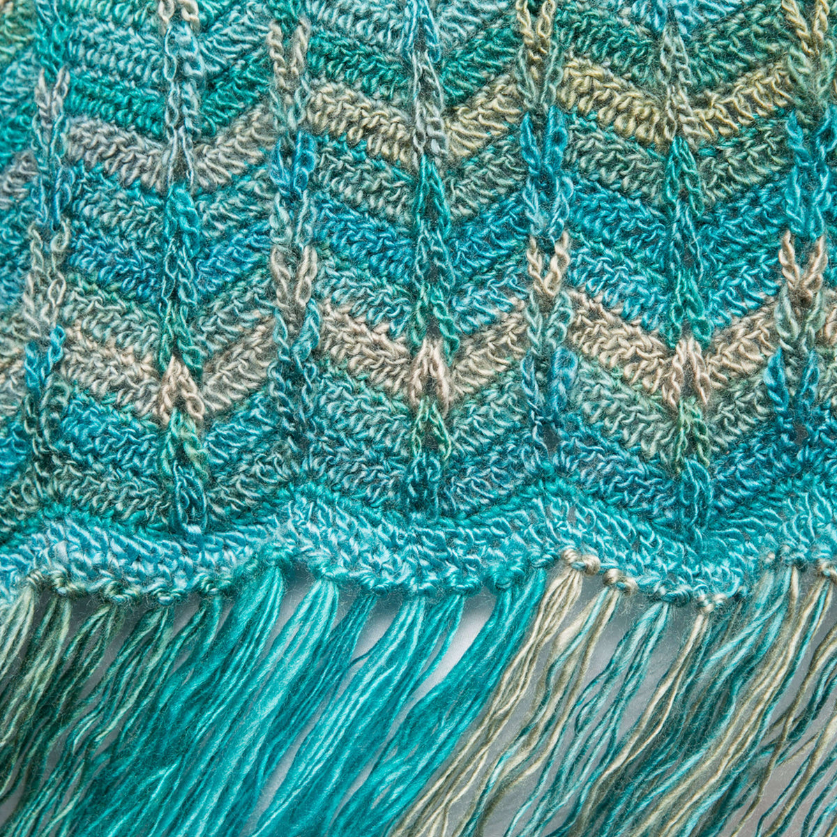 Crochet Poncho made in Red Heart Boutique Yarn