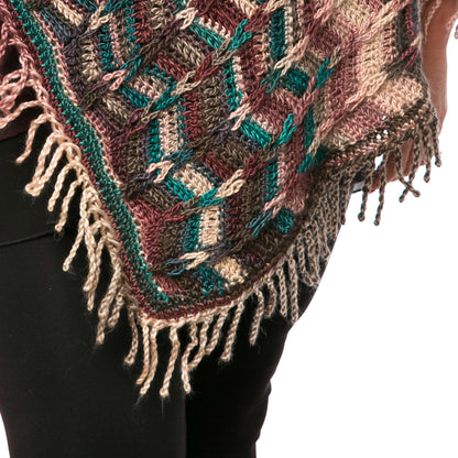 Red Heart Crochet Marly's Perfect Simple Cowl Poncho Crochet Poncho made in Red Heart Boutique Yarn