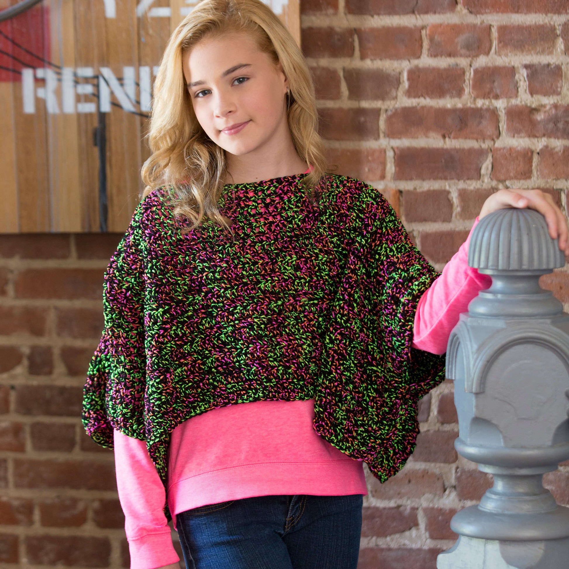 Free Red Heart Set The Trend Poncho Crochet Pattern