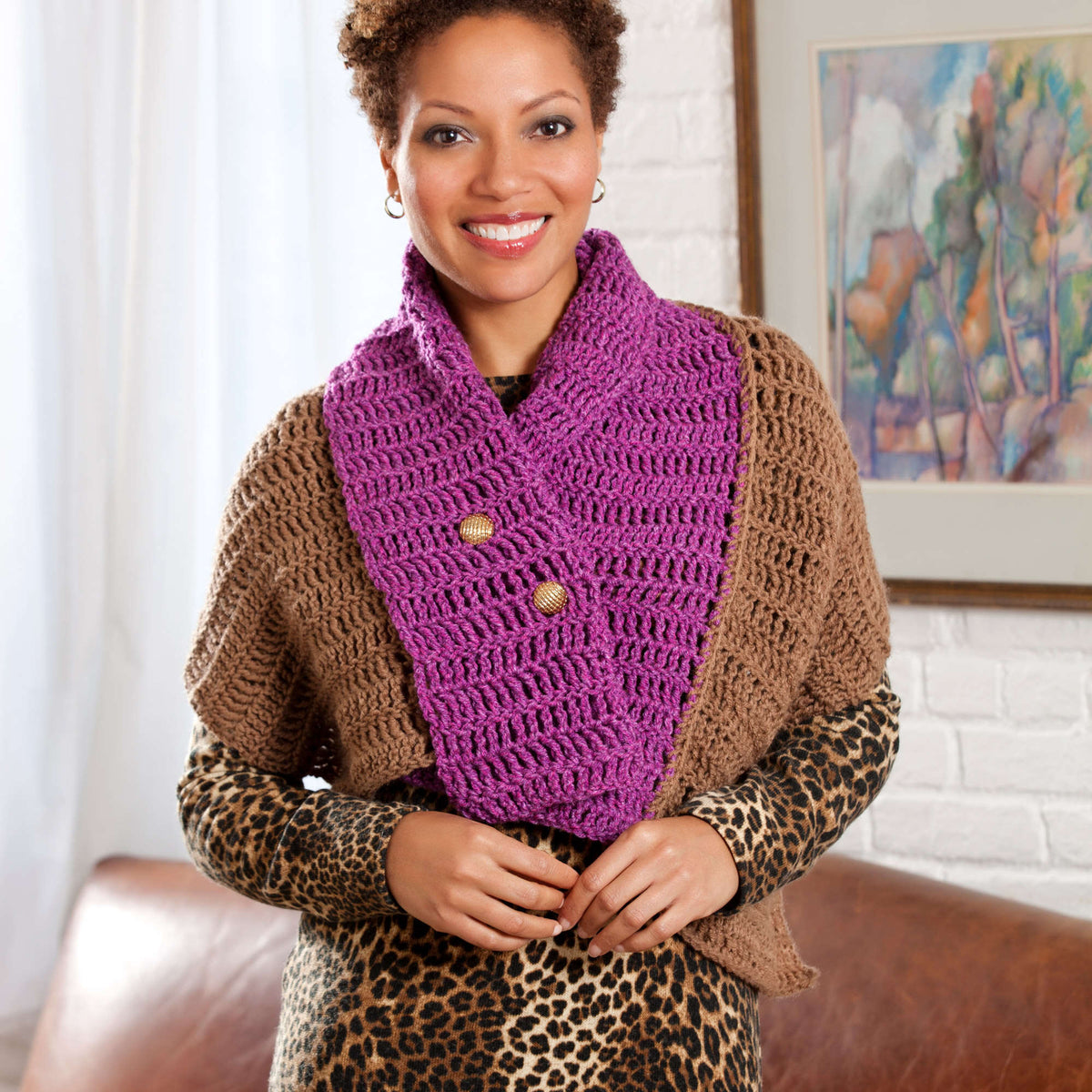 Crochet Cape made in Red Heart Super Saver Yarn