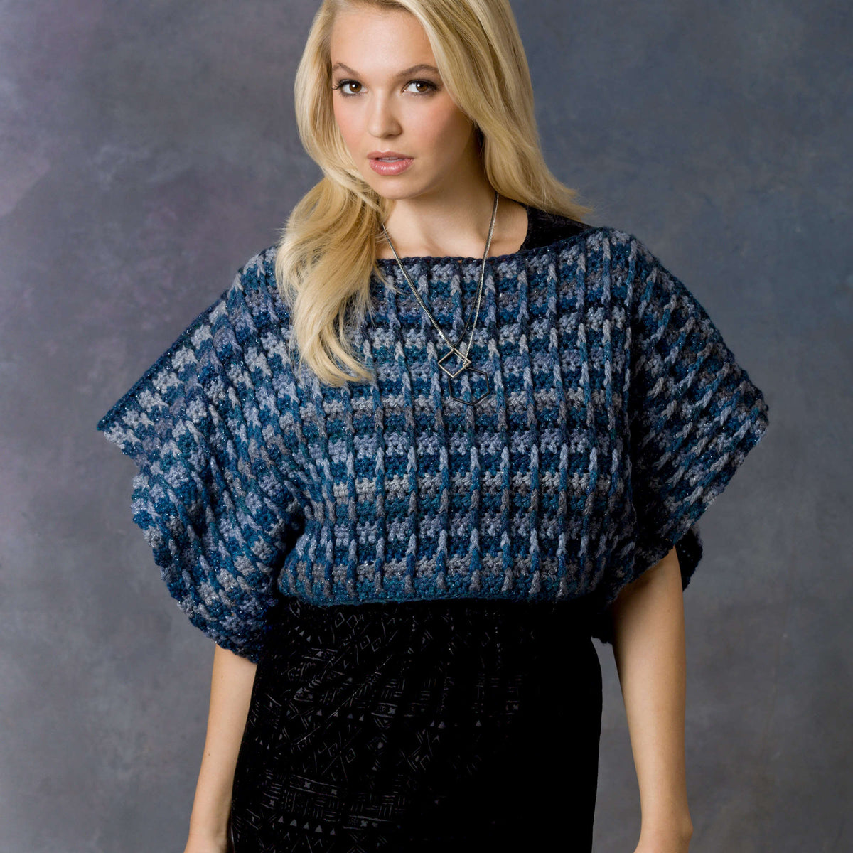 Crochet Topper made in Red Heart Boutique Yarn