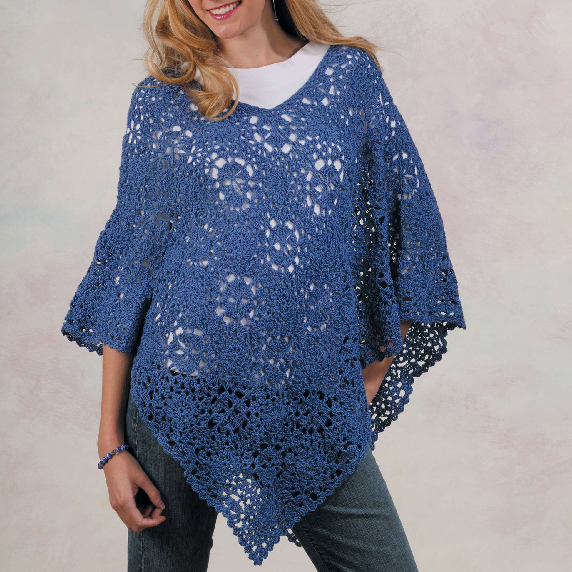 Free Red Heart Granny Poncho Pattern