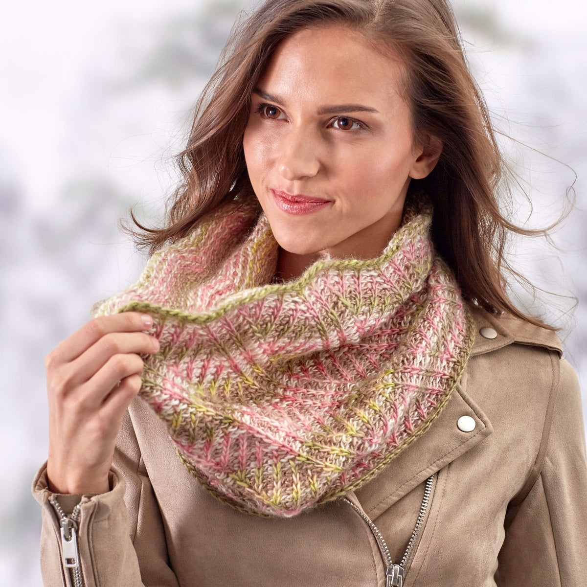 Crochet Cowl made in Red Heart Boutique Yarn