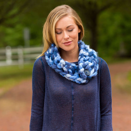 Red Heart Crochet the Goodly Cowl Crochet Cowl made in Red Heart Boutique Yarn