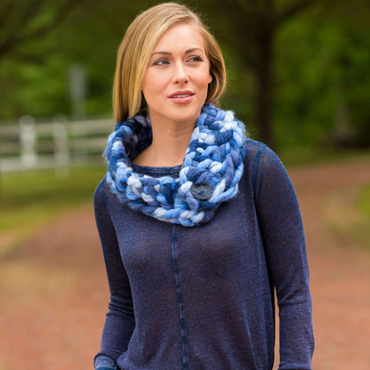 Red Heart Crochet the Goodly Cowl Crochet Cowl made in Red Heart Boutique Yarn