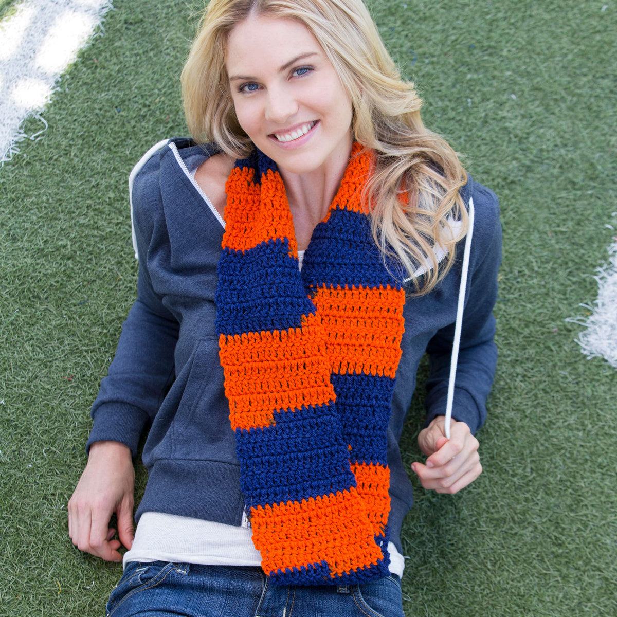 Red Heart Once Around Spirit Cowl Pattern Tutorial Image