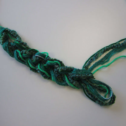 Red Heart Finger Crochet Cowl Crochet Cowl made in Red Heart Stellar Yarn