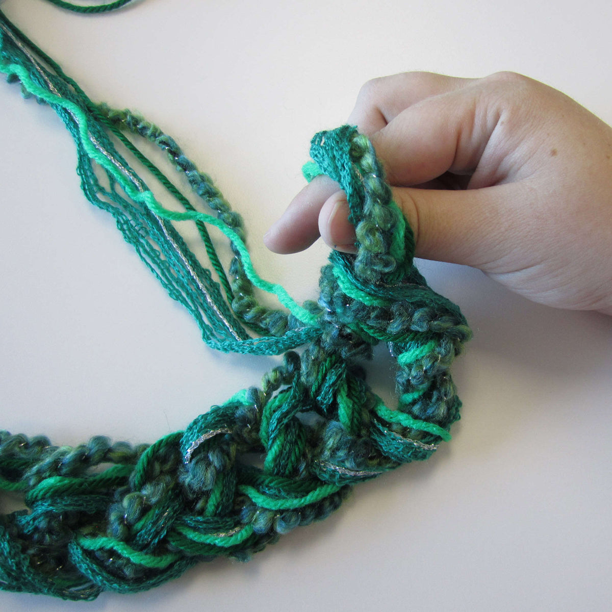 Crochet Cowl made in Red Heart Stellar Yarn