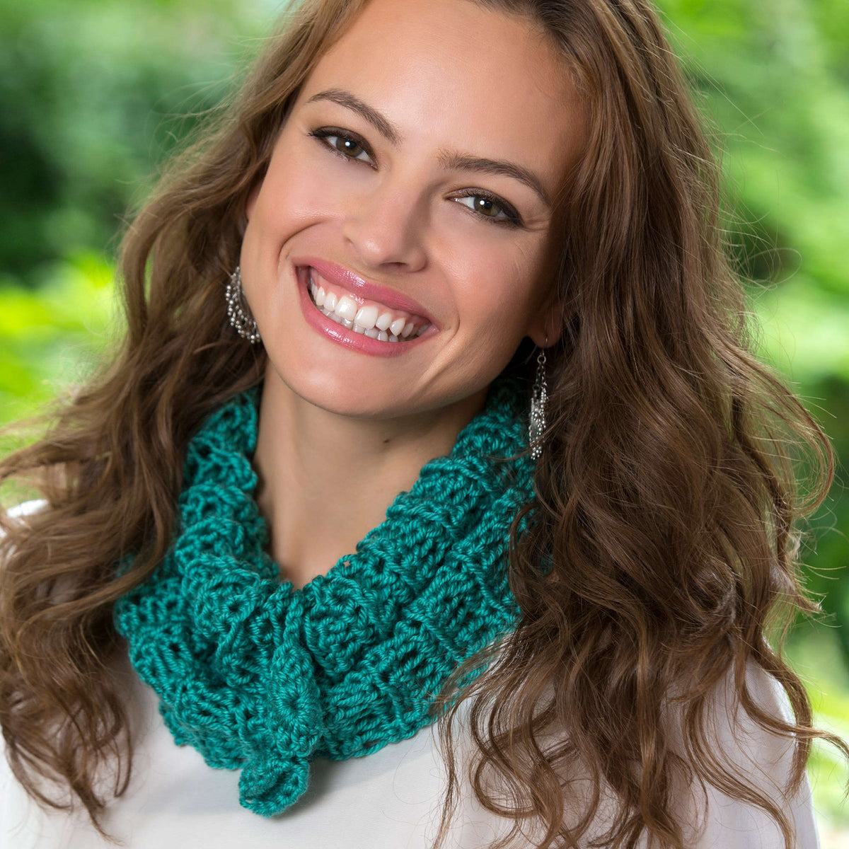 Crochet Cowl made in Red Heart Soft Yarn